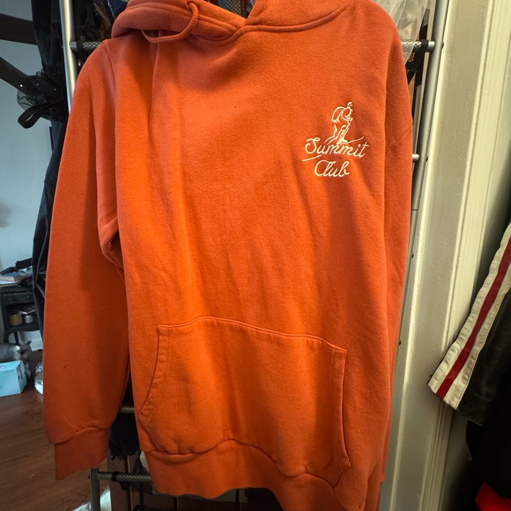Red- Orange Hoodie from suspicious antwerp